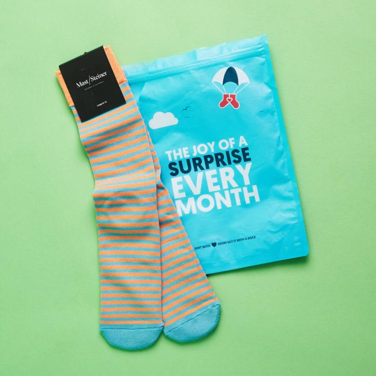 Say It With A Sock Mens October 2018 - Box Open with Socks Top