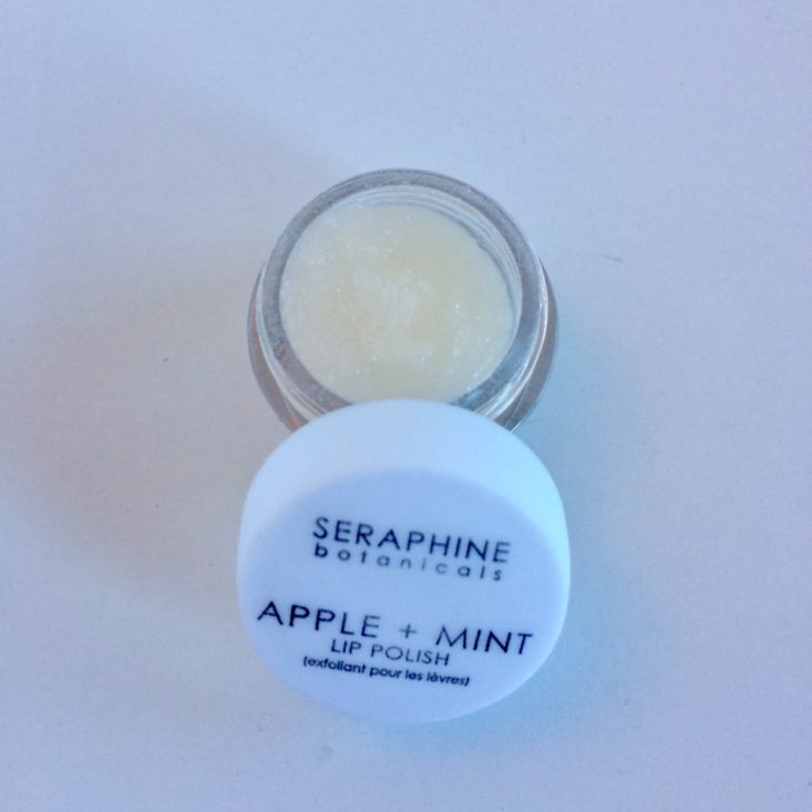 SinglesSwag October 2018 - Seraphine + Botanicals Apple + Mint Lip Polish Open Top
