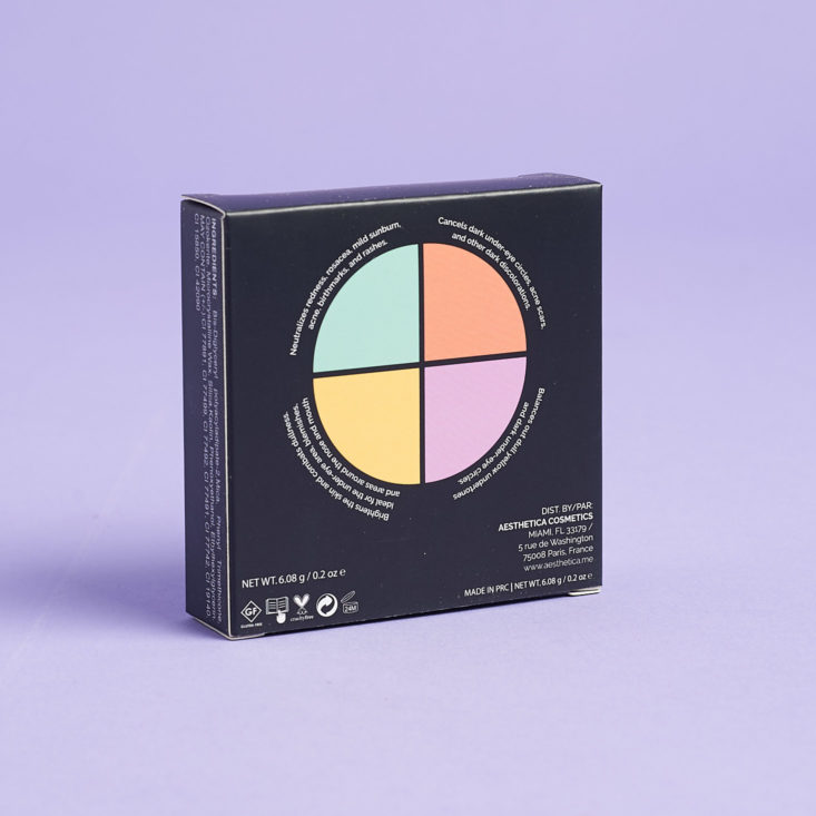 Vegan Cuts color correcting concealer box