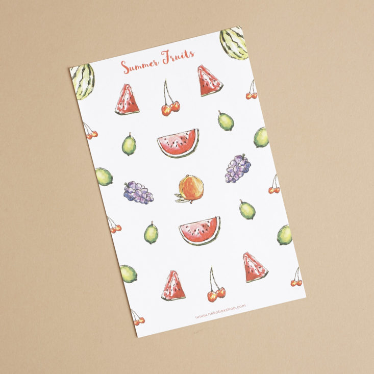 Summer Fruits Stickers