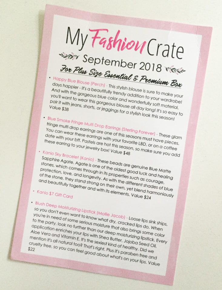 my fashion crate september 2018 booklet