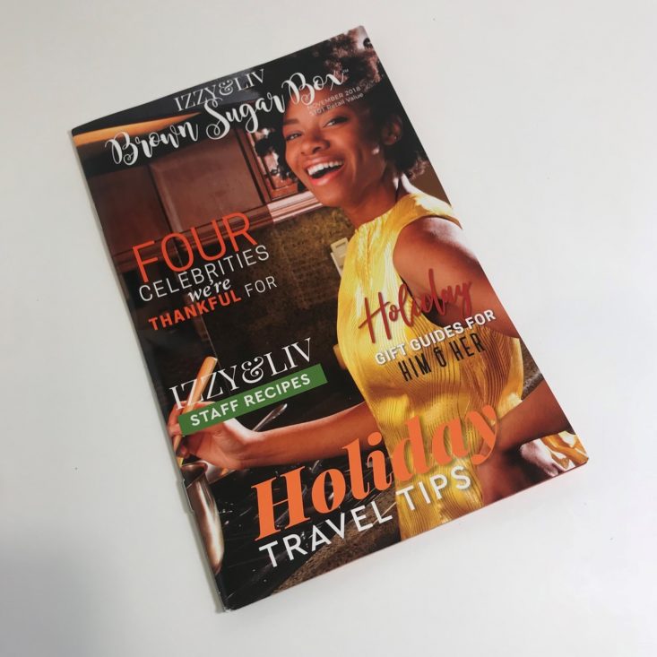 Brown Sugar Box November 2018 - Magazine Cover Front