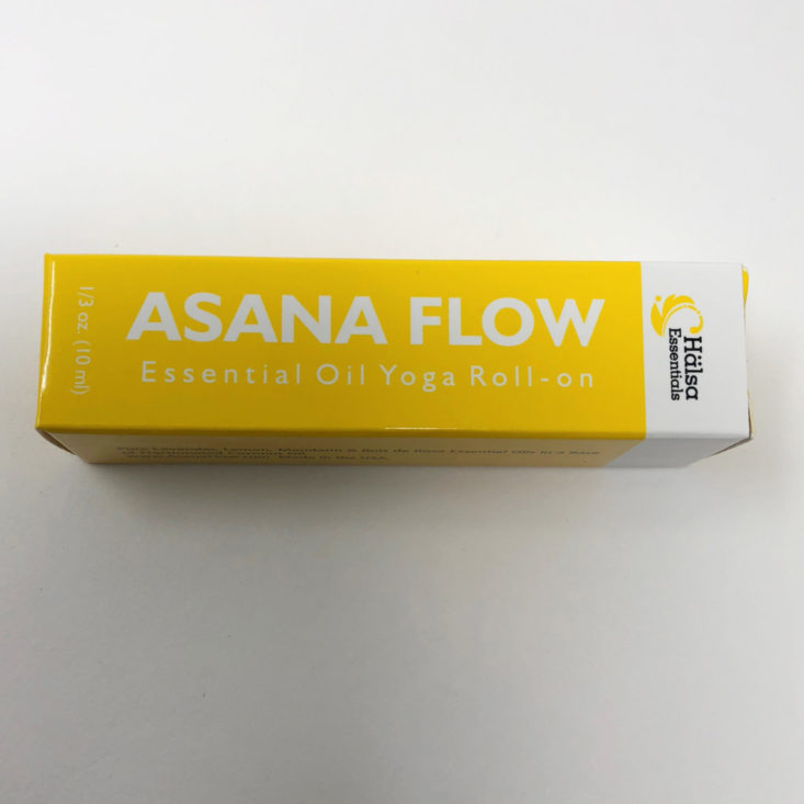 BuddhiBox Subscription Box Review October 2018 - Halsa Essentials – Asana Flow Essential Oil Box Front
