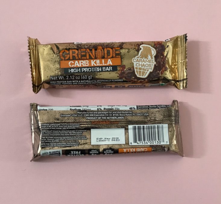 BuffBoxx October 2018 - Grenade Carb Killa, Chocolate Crunch 2a