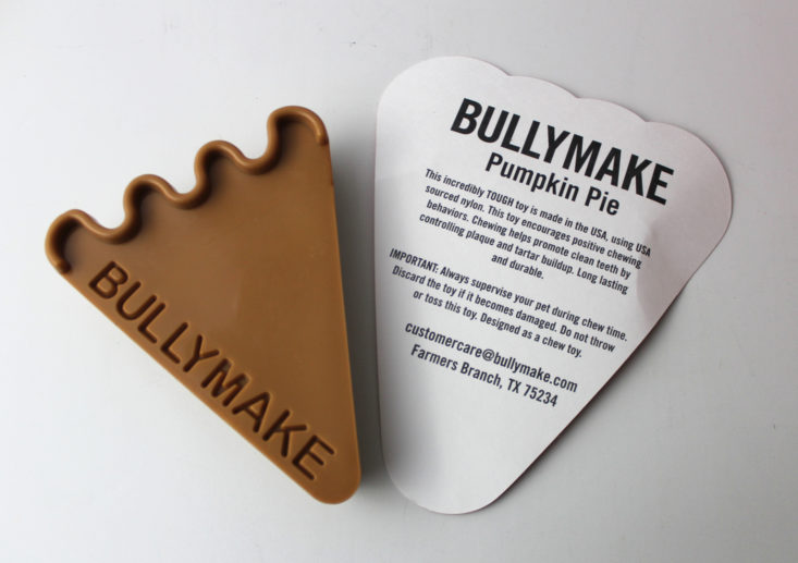 Bullymake Box November 2018 - Pie