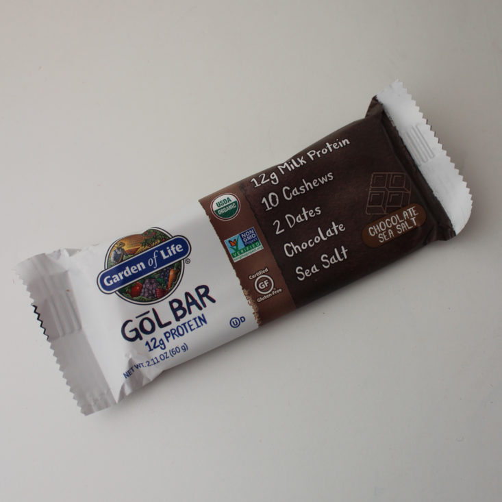 Bulu Box November 2018 - Garden of Life GOLBar in Chocolate Sea Salt Front