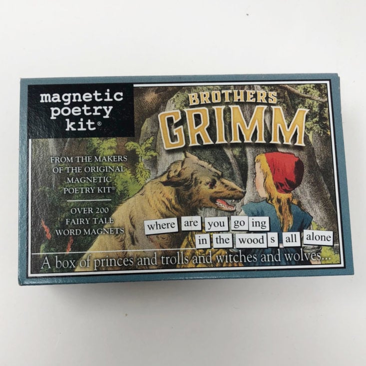 Coffee and a Classic Subscription Box Review October 2018 - Brothers Grimm Magnetic Poetry Kit Front