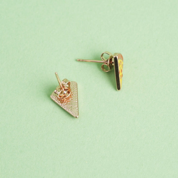 EarFleek Silly and Fun posts on back of pizza earrings