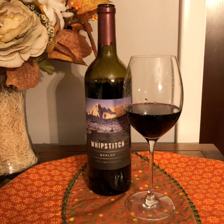 Firstleaf Wine November 2018 - Whipstitch Merlot Bottle With Glass Front