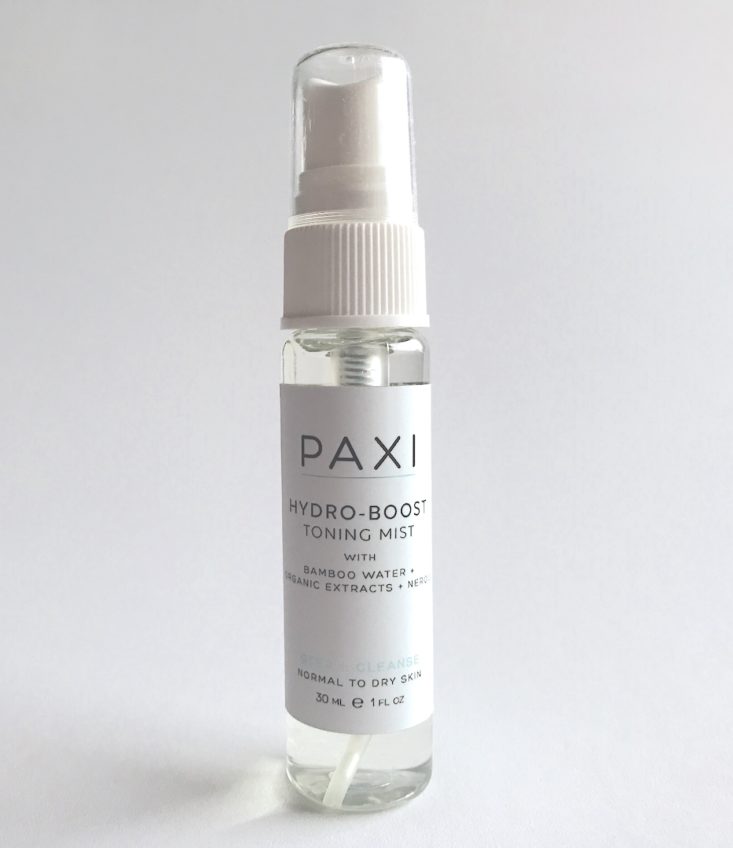 Goodbeing Box Subscription Review November 2018 - Paxi Hydro Boosting Toning Mist Front