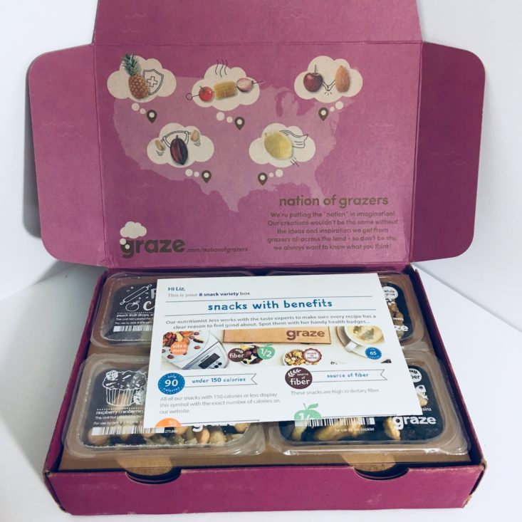 Graze Variety Box November 2018 Review - Box Open Top