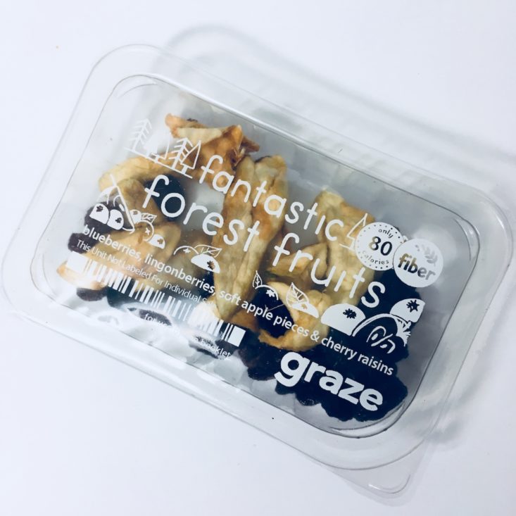 Graze Variety Box November 2018 Review - Fantastic Forest Fruits Packet Top