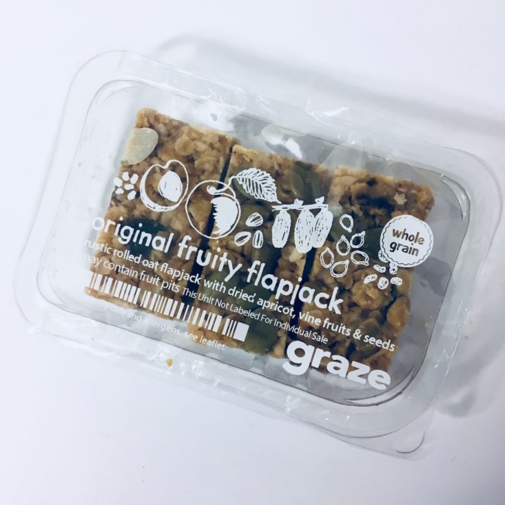 Graze Variety Box November 2018 Review - Original Fruity Flapjack Packet Top