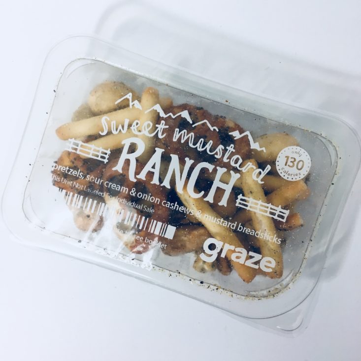Graze Variety Box November 2018 Review - Sweet Mustard Ranch Packet Top