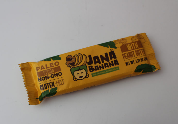 Love with Food Deluxe November 2018 Box Review - Jana Banana Bar with Peanut Butter Packet Top