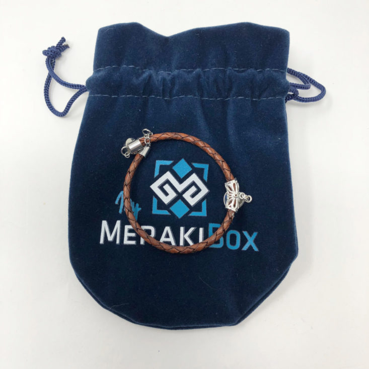 My Meraki Box November 2018 - Emelia Leather Bracelet Bag Open Front