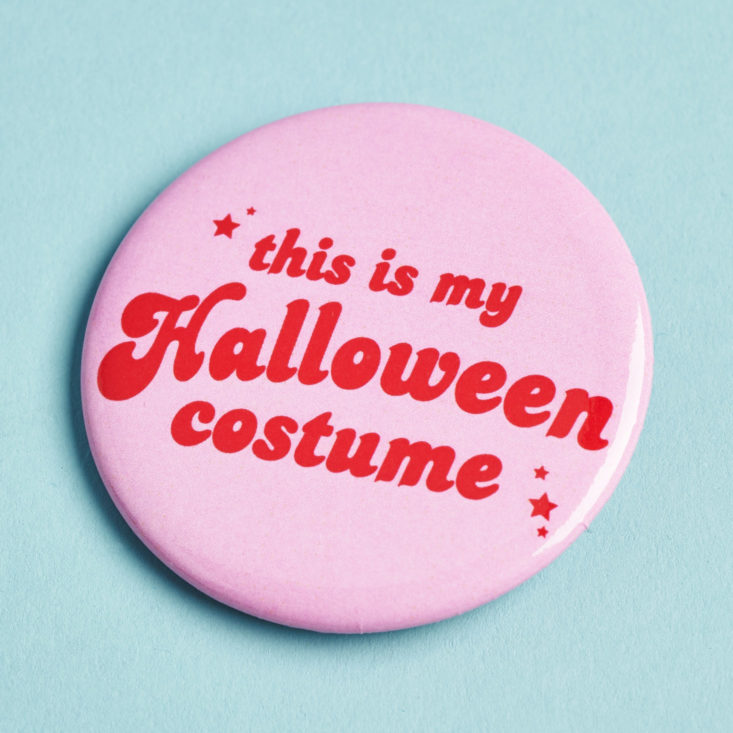 Quirky Crate halloween costume button