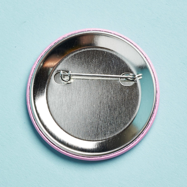Quirky Crate pin back button