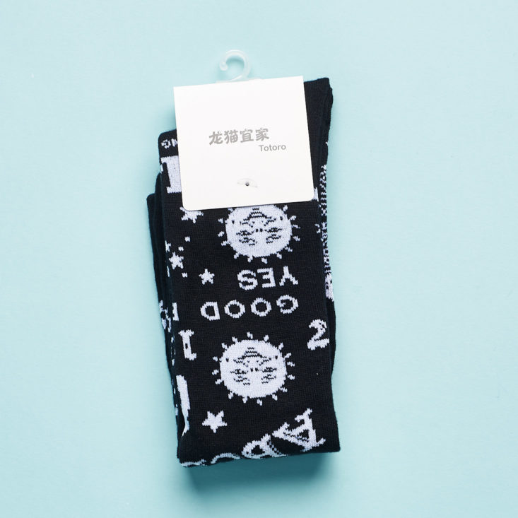 Quirky Crate black ouija board pair of socks