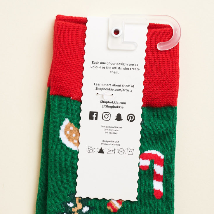 Say It With A Sock Holiday Box November 2018 - Socks Tag Front