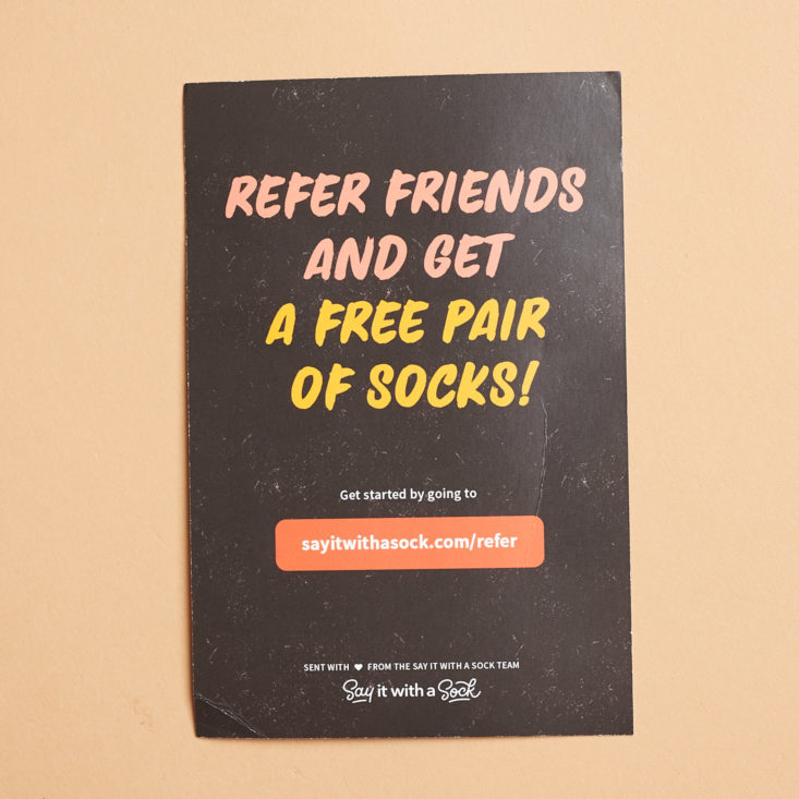 say it with a sock womens refer a friend coupon