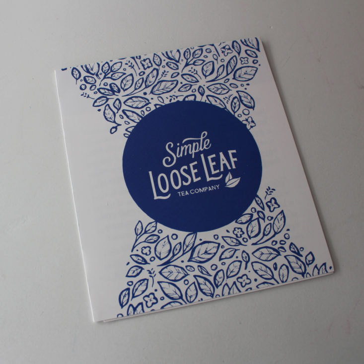 Simple Loose Leaf November 2018 Review - Booklet 1 Top