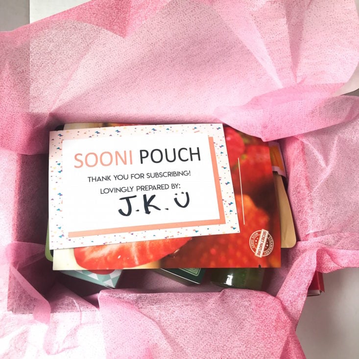 Sooni Pouch Review September 2018 - Open Box