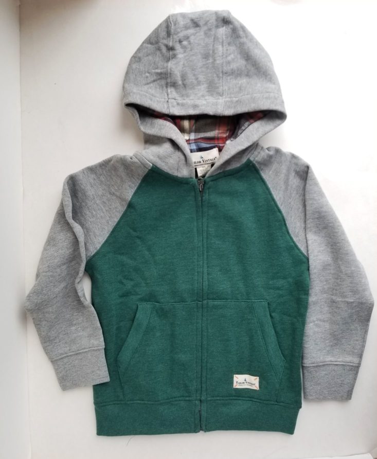 Stitch Fix Boys December 2018 green hoodie