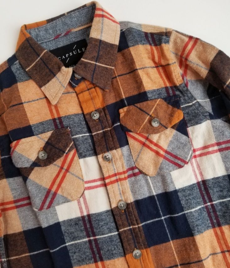 Stitch Fix Kids Boys November 2018 plaid shirt close