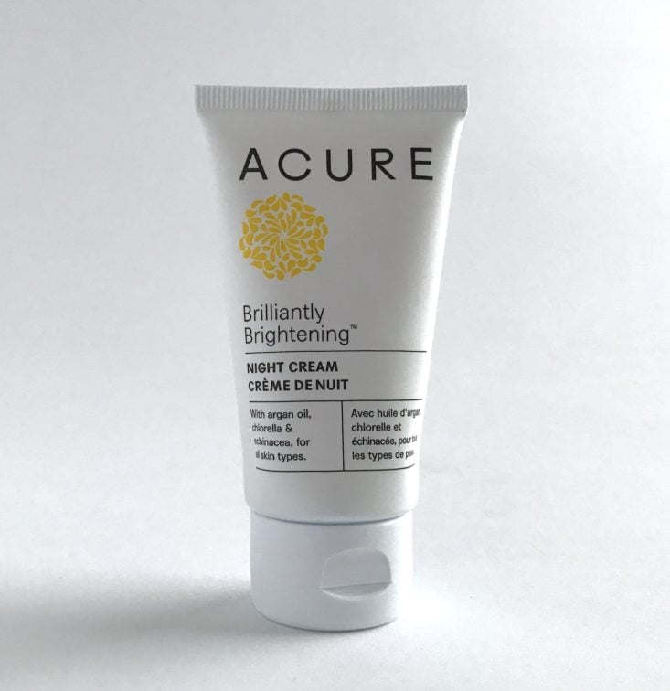 Target 12 Days of Beauty Advent Calendar Review November 2018 - Acure Brilliantly Brightening Night Cream Front