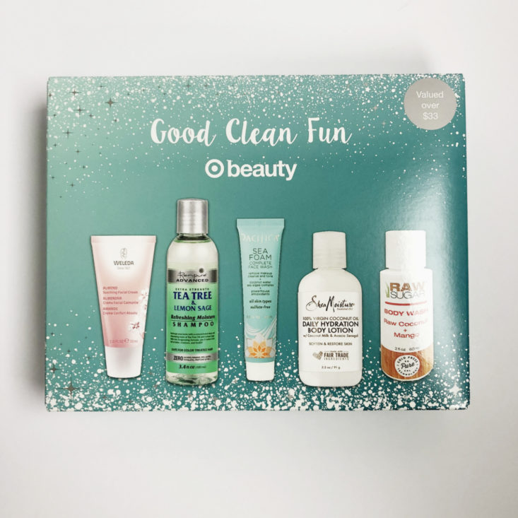 Target Beauty Box Good Clean Fun Hoiday 2018 - Box Front