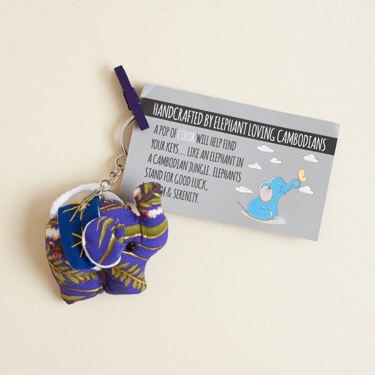 The Positive Package November 2018 keychain
