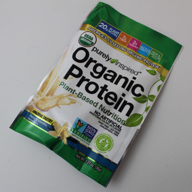 Vegan Cuts Snack Box November 2018 Review - Purely Inspired Organic Protein in French Vanilla Top