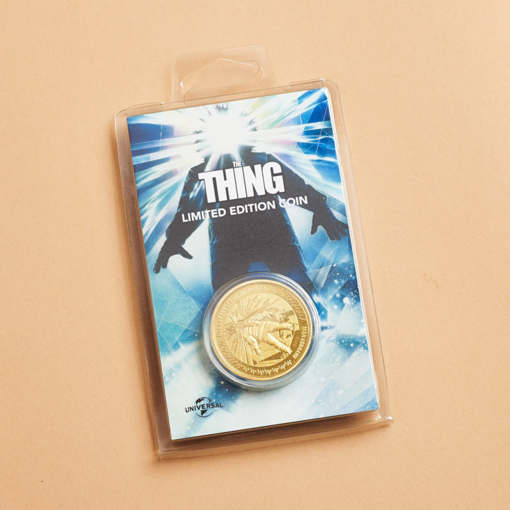 Zbox Review November 2018 - The Thing Limited Edition Coin In Packet