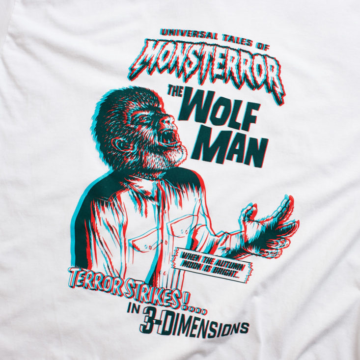 Zbox Review November 2018 - The Wolf Man T-shirt Front Logo Closer