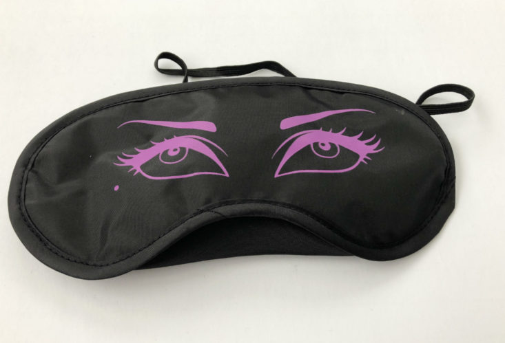 Box of Goth “Horror Queens” Box Review November 2018 - Elvira Sleep Mask Itself Top