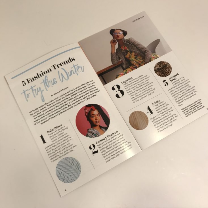 Brown Sugar Box December 2018 - Magazine Inside Top 4