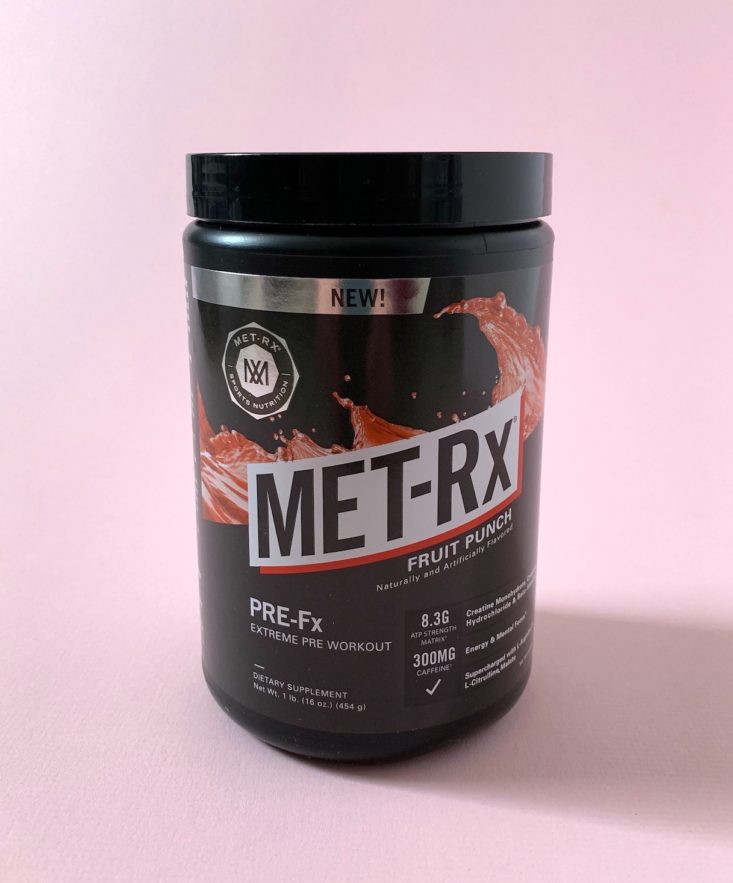 BuffBoxx November 2018 Review - MET-Rx PRE-Fx Front