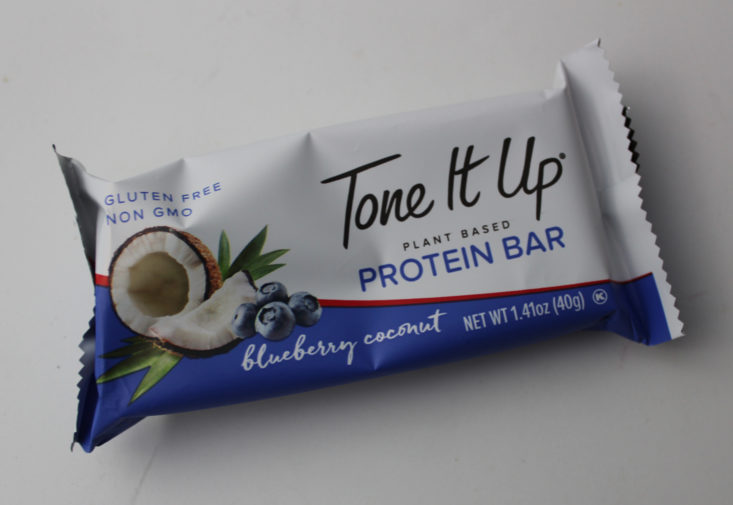 Bulu Box Weight Loss December 2018 - Tone It Up Protein Bar in Blueberry Coconut Top