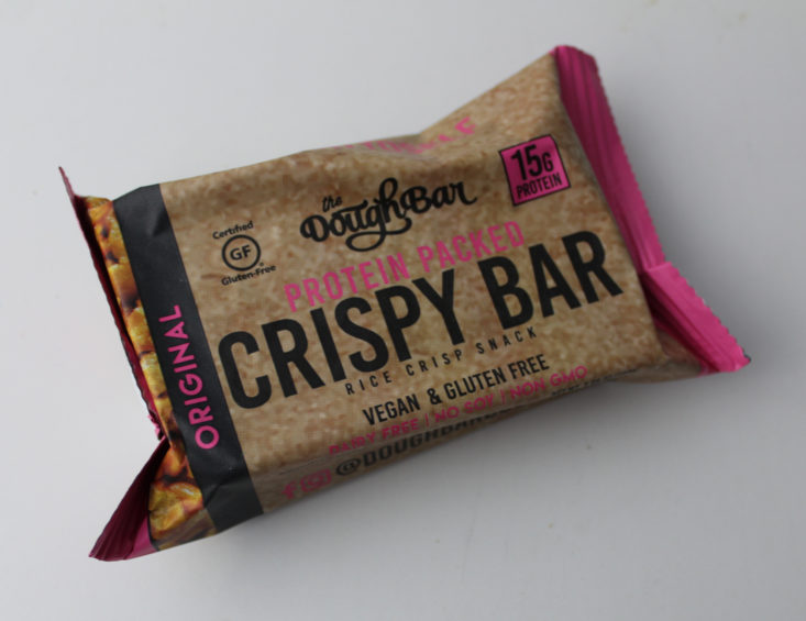 CLEAN.FIT Box December 2018 - The Dough Bar Crispy Bar Packet Top