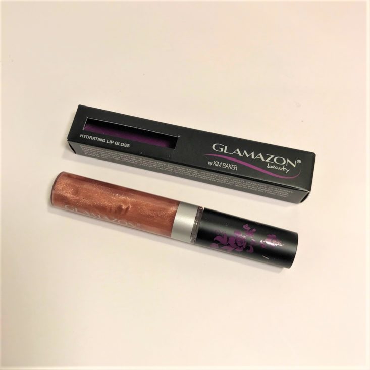 Cocotique Holiday Box December 2018 - Glamazon Beauty Cosmetics Universal Glow Lip Gloss Open Top