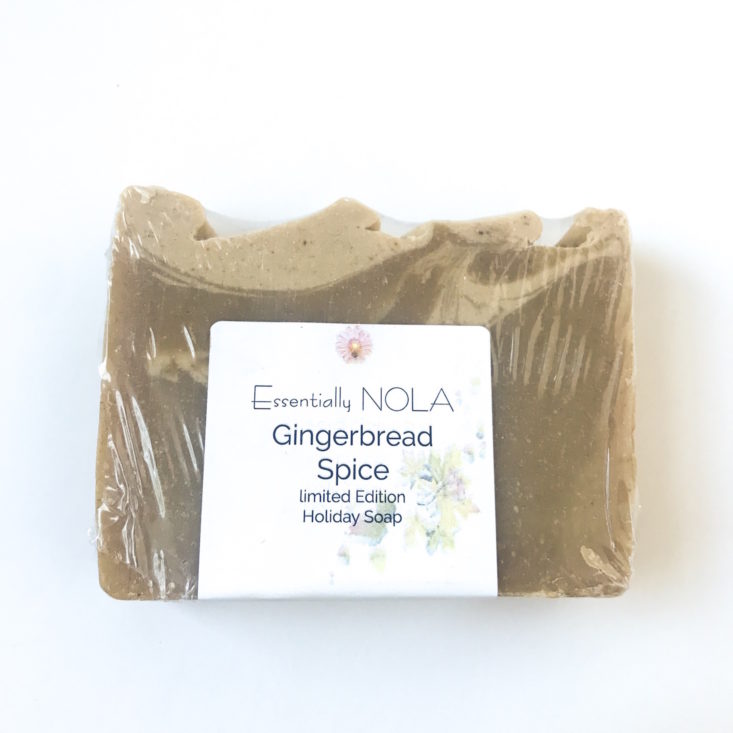 Crescent City Swoon Subscription Box November 2018 - Essentially NOLA Gingerbread Spice Soap Front