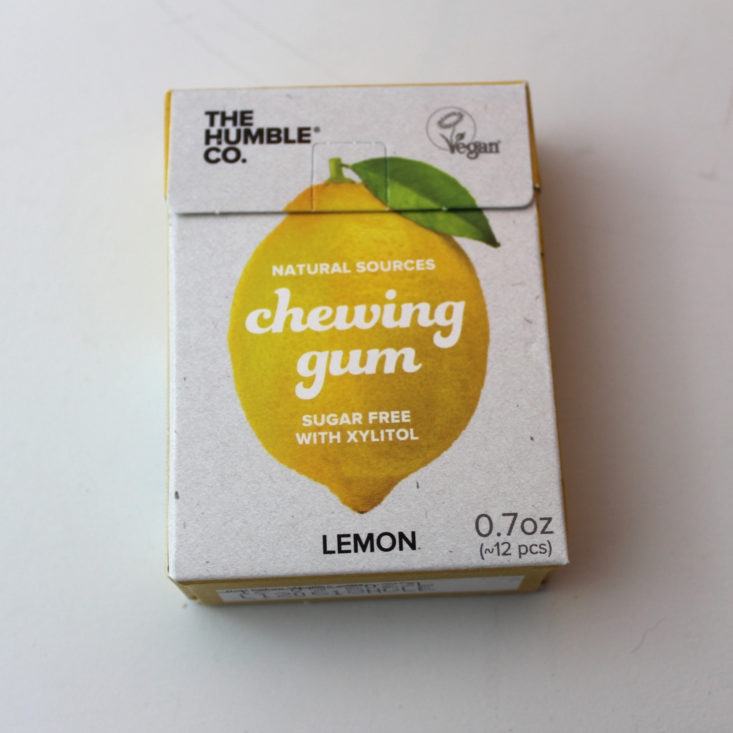 Fit Snack Box December 2018 - Lemon Chewing Gum 0.7 oz Box Top