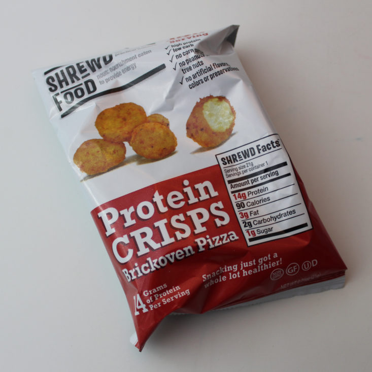 Fit Snack Box December 2018 - Shrewd Food Protein Crisps Pouch Top