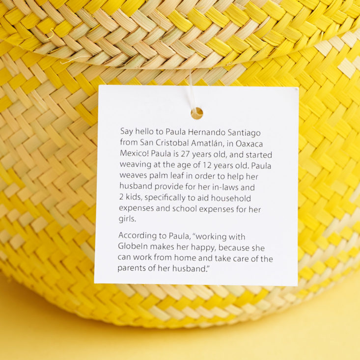 Globe In Celebrate basket tag