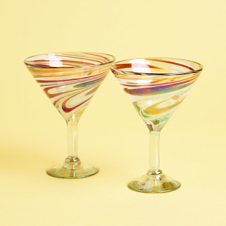 Globe In Celebrate martini glasses