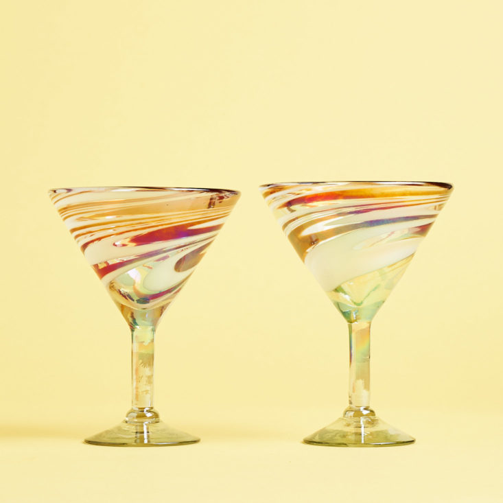 Globe In Celebrate rainbow glasses set