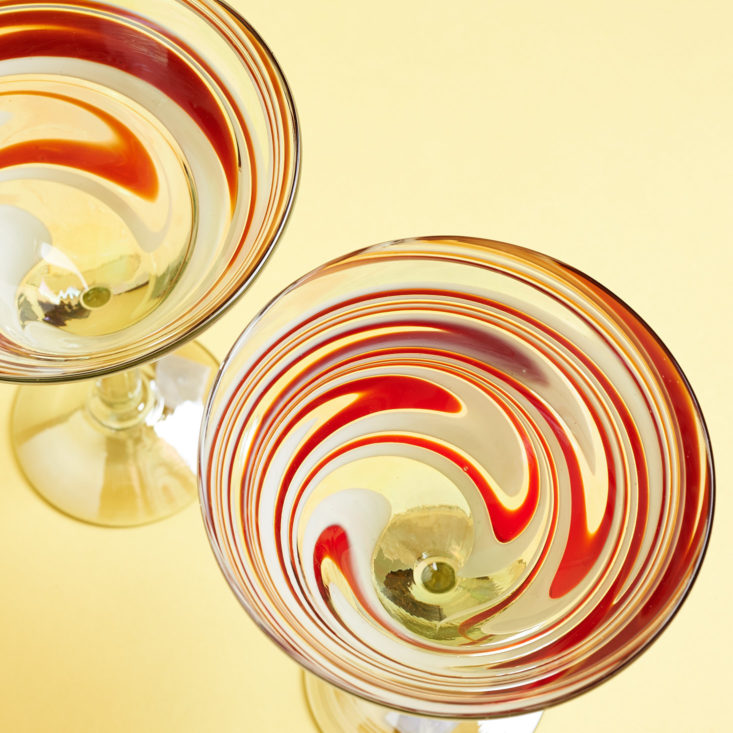 Globe In Celebrate swirl glasses