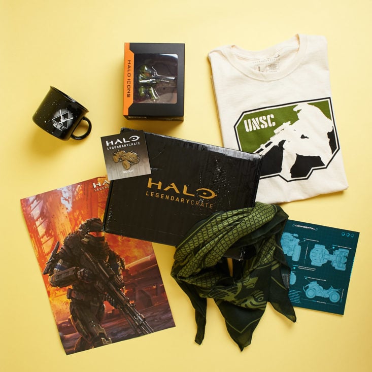 Halo Legendary Crate November 2018 - All Products Group Shot Top