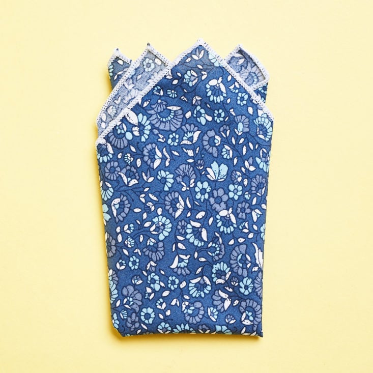 Harrison Blake December 2018 - Blue Season Pocket Square Front